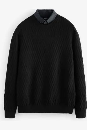 Next Texture Crew Neck Regular Mock Shirt Jumper