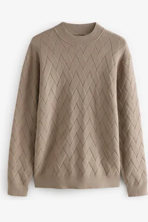 Next Regular Fit Soft Touch Premium Knitted Texture Crew Jumper