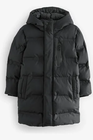 Next Waterproof Longline Fleece Lined Puffer Coat (3-17yrs)
