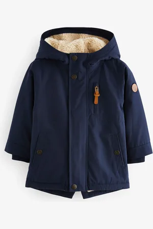 Next Waterproof Borg Fleece Lined Parka (3mths-7yrs)