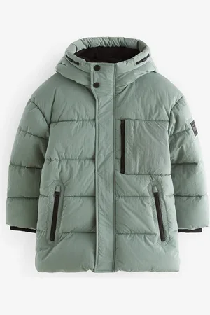 Next Sage Utility Fleece Lined Hooded Padded Puffer Coat (3-16yrs)