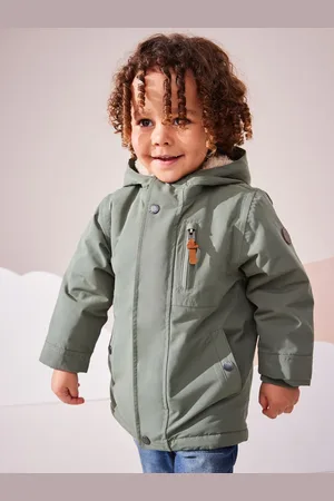 Next Sage Waterproof Borg Fleece Lined Parka (3mths-7yrs)