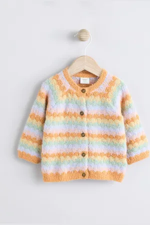 Next Multi Knitted Stripe Baby Cardigan (0mths-2yrs)