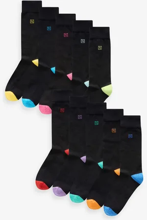 Next Bright Heel 10 Pack Cushioned Sole Comfort Socks