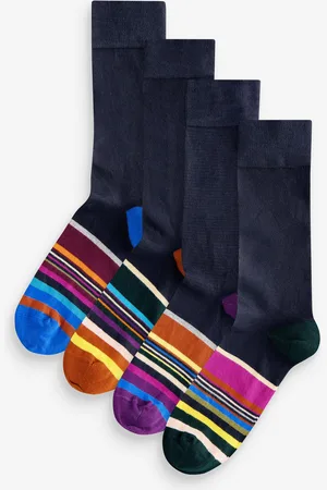 Next Blue Striped Signature Bamboo Socks 4 Pack