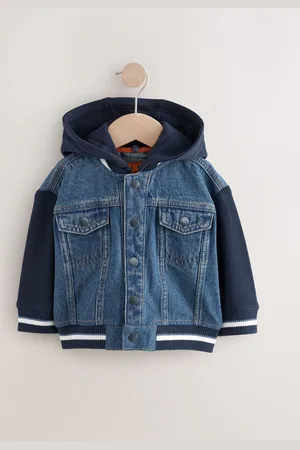 Next 100% Cotton Denim Hooded Jacket (3mths-10yrs)