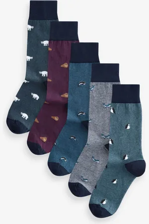 Next Animal Stripe Striped Pattern Socks 5 Pack