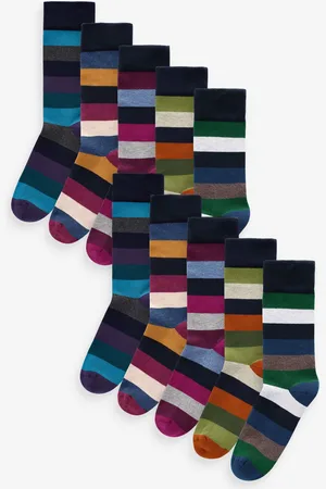 Next Striped 10 Pack Cushioned Sole Comfort Socks