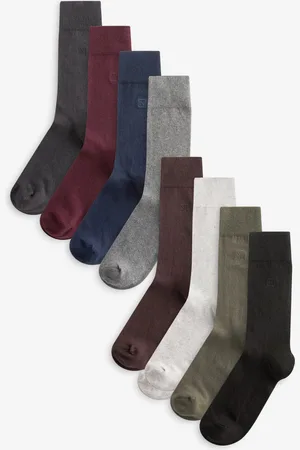 Next Core /Green/Red 8 Pack Embroidered Lasting Fresh Socks