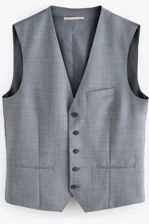 Next Regular Fit Wool Blend Motionflex Waistcoat