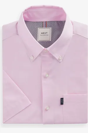Next Light Slim Fit Short Sleeve Easy Iron Button Down Oxford Shirt