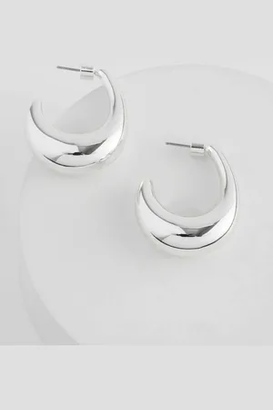 Next Tone Chunky Oval Hoops Earrings