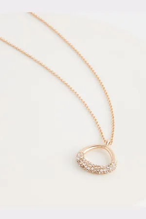 Next Tone Open Teardrop Necklace
