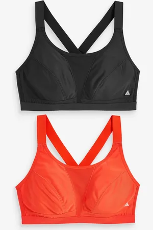 Next Red/ Active Sports High Impact Dry Tech Crop Tops B-G 2 Pack