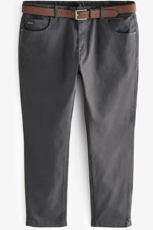 Next Slim Fit Smart Belted Printed Stretch Chinos