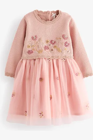 Next 2-in-1 Occasion Long Sleeve Knitted Jumper Dress (3mths-10yrs)