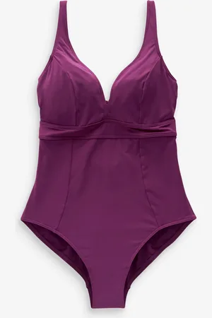 Next Plum Purple DD+ Plunge Wired Tummy Control Swimsuit