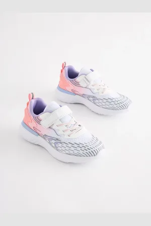 Next / Pink Elastic Lace-Up School Trainers