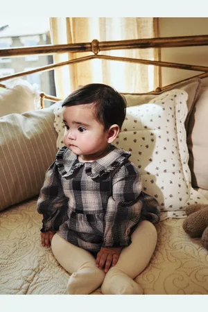 Next Grey/ Check Baby Bloomer Romper with Tights Set (0mths-3yrs)