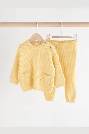 Next Yellow Knitted Baby Jumper & Leggings Set (0mths-2yrs)