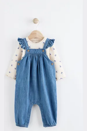 Next Baby Dungaree and Long Sleeve Bodysuit Set (0mths-2yrs)