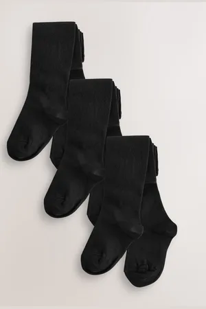 Next Longer Length 3 Pack Cotton Rich School Tights