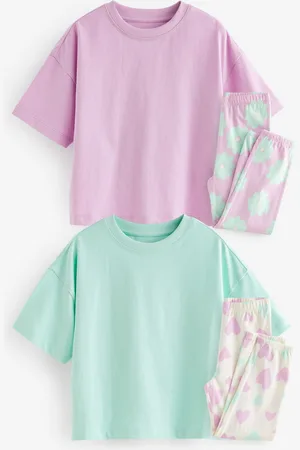 Next Pastel Purple/ Joggers Pyjamas 2 Pack (3-16yrs)