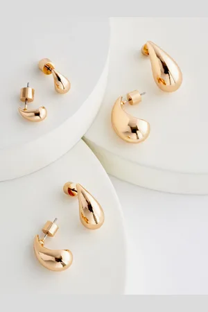 Next Tone Teardrop Earrings 3 Pack