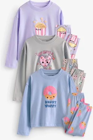 Next Grey/ Jogger Pyjamas 3 Pack (3-16yrs)
