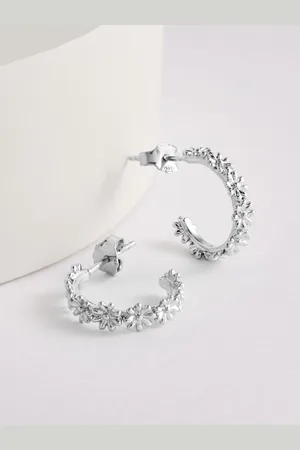 Next Sterling Floral Hoops Earrings