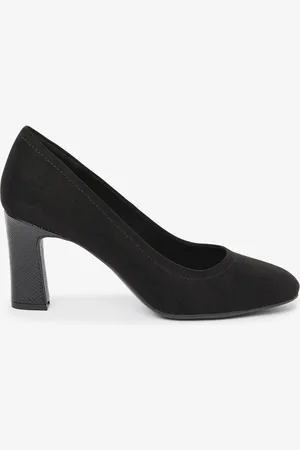Next Standard/Wide Fit Forever Comfort Round Toe Block Heel Court Shoes
