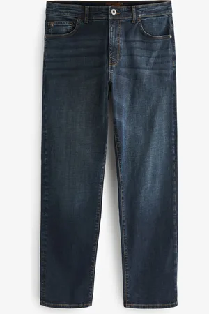 Next Dark Ink Straight Fit Signature Heavyweight Cotton Jeans