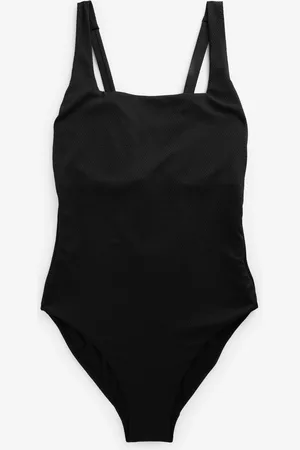 Next Textured Tummy Control DD+ Square Neck Swimsuit