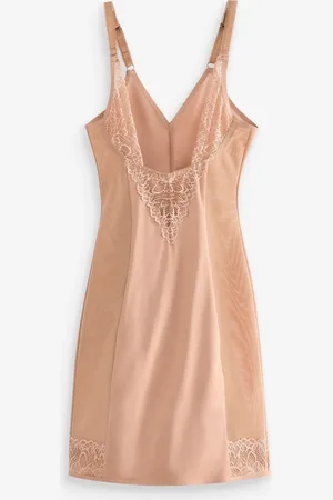Next Caramel Firm Tummy Control Lace Wear Your Own Bra Slip