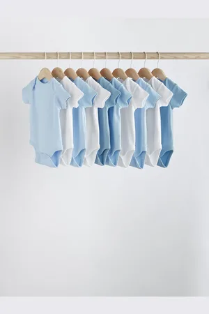 Next 10 Pack Plain Baby Bodysuits