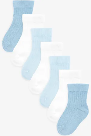 Next /Blue 7 Pack Baby Socks (0mths-2yrs)