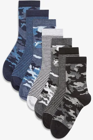 Next Camouflage/Stripes Rich Socks 7 Pack