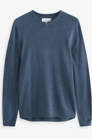 Next Mid V-Neck Regular Soft Touch Knit Jumper