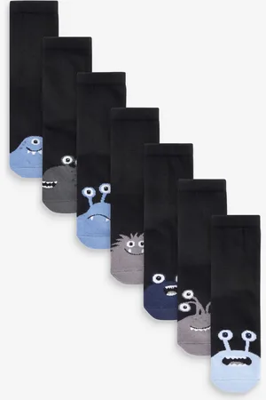 Next /Blues Monsters Cotton Rich Cushioned Socks 7 Pack