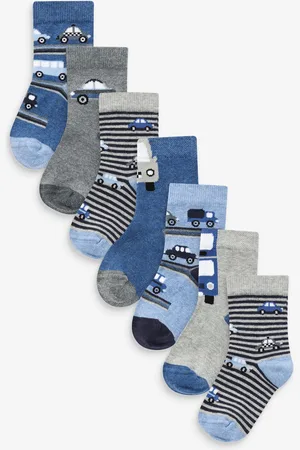 Next Stripes/Transport Cotton Rich Socks 7 Pack