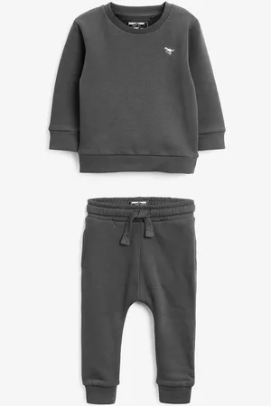 Next Charcoal Jersey Sweatshirt And Joggers Set (3mths-7yrs)