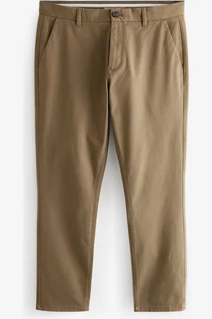 Next Tan Light Slim Fit Stretch Chinos Trousers