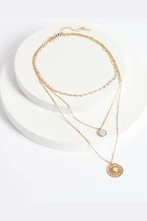 Next Tone Floral 3 Row Necklace
