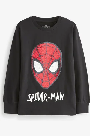 Next Spider Man Long Sleeve Flippy Sequin T-Shirt (3-14yrs)