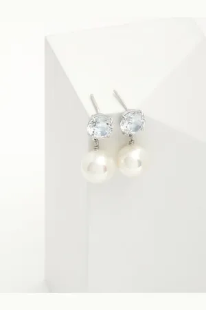 Next Sterling Pearl Effect Drop Stud Earrings