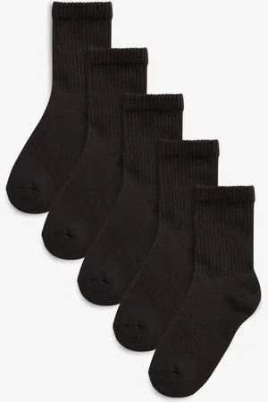 Next 5 Pack Cotton Rich Cushioned Footbed Ribbed Socks