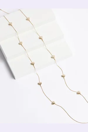 Next Tone Heart Long Rope Necklace