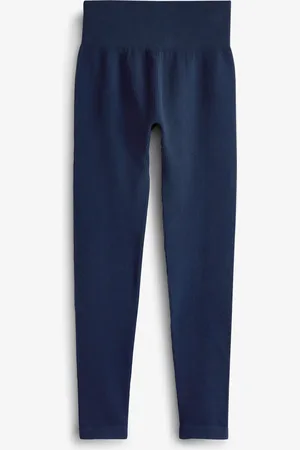 Next Blue Ribbed Seamless High Waist Leggings