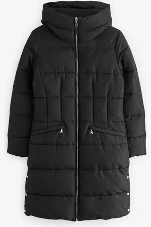 Next Shower Resistant Padded Puffer Hooded Mid Length Coat
