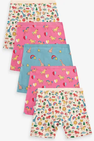 Next Pink/ Stampy Long Leg Short Briefs 5 Pack (2-16yrs)